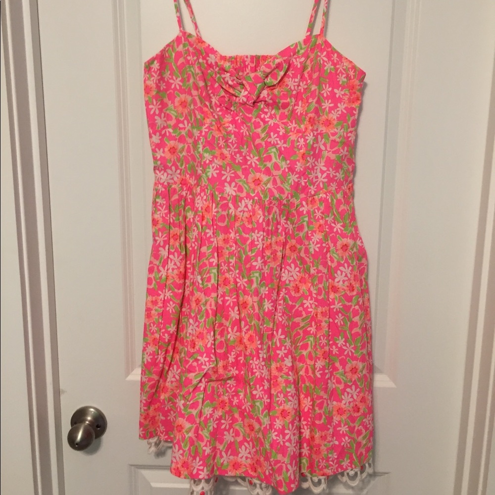 Lilly Pulitzer Pink Spaghetti Strap Dress, size 8
